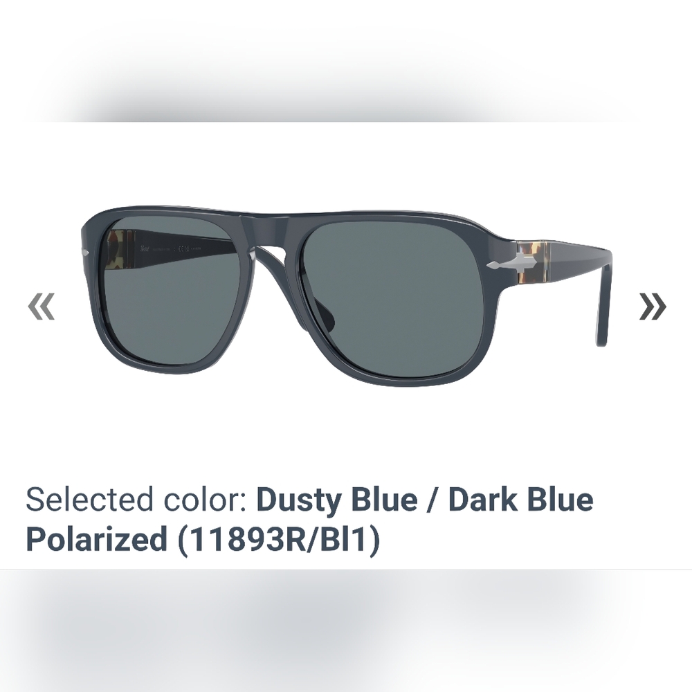 Persol PO3310S Sunglasses Dusty Blue / Dark Blue Polarized (11893R/Bl1)